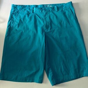 Lesmart Mens Golf Shorts SZ 38 Teal Flat Front